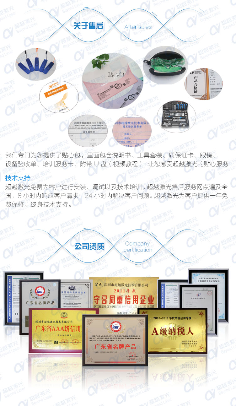 50W光纖激光打標(biāo)機售后與資質(zhì)
